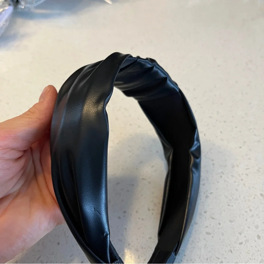 Solid Color Knot Pu‎ Hairband , Hair Accessory